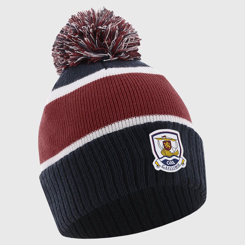Galway GAA Kids' Dynamo Bobble Hat (Marine/Maroon/White)
