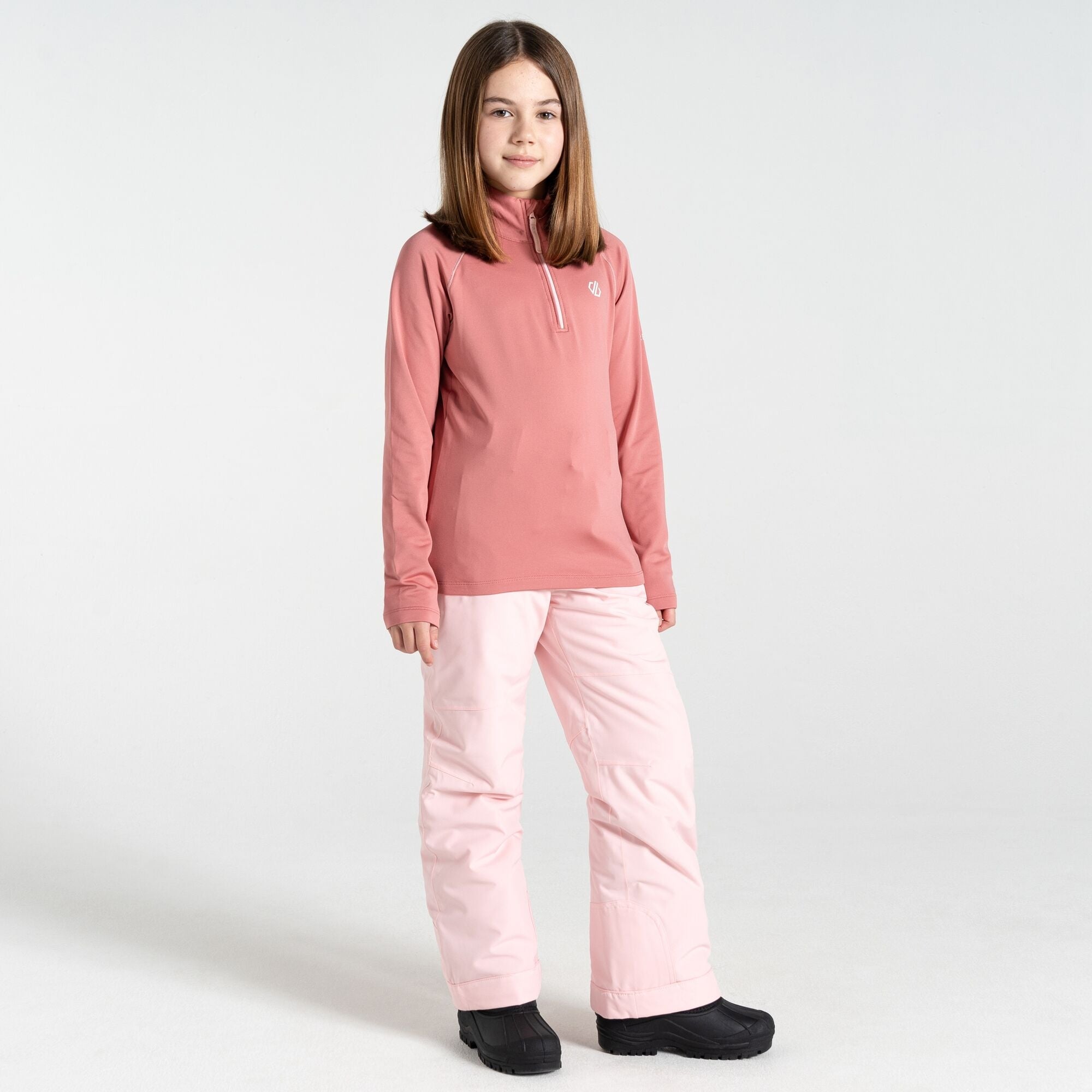 Girls Consist II Recycled Core Stretch Half Zip (Dusty Rose)