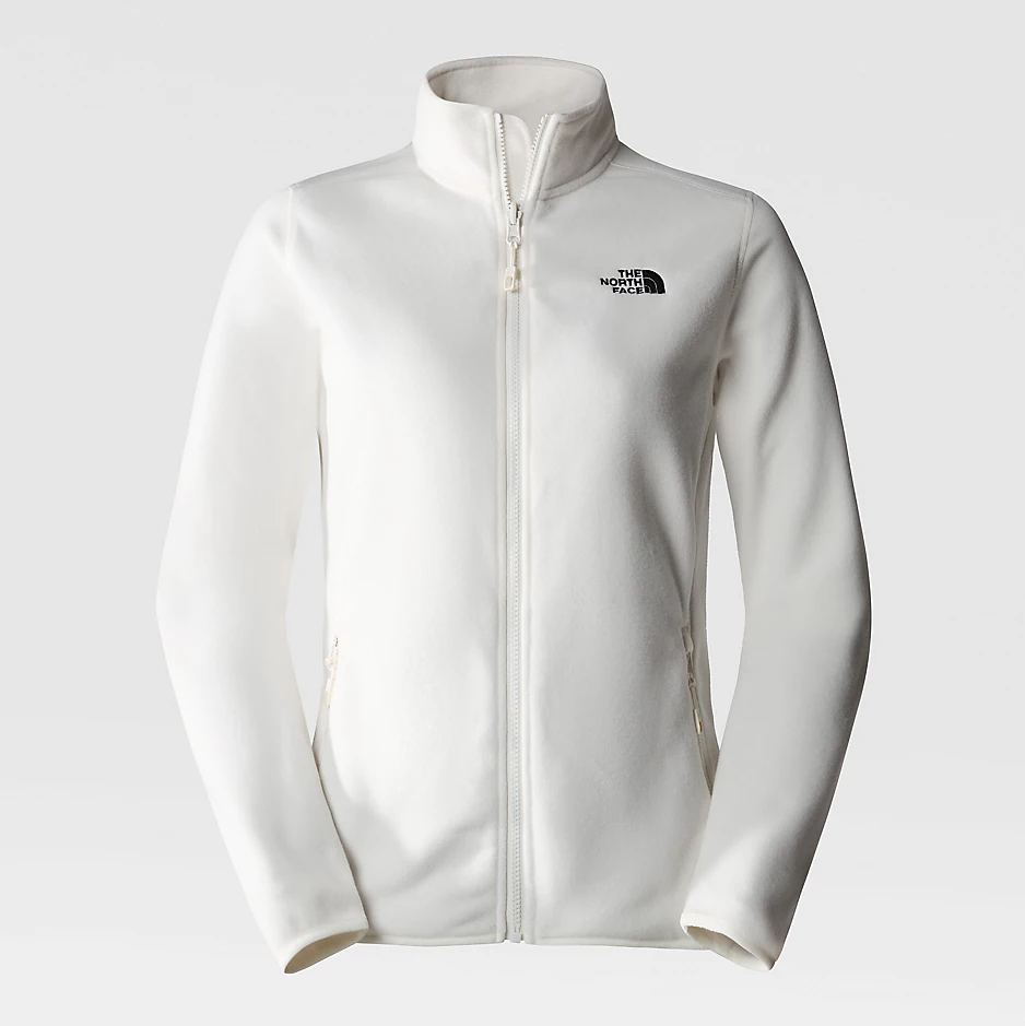 Womens 100 Glacier Full Zip Fleece Gardenia White