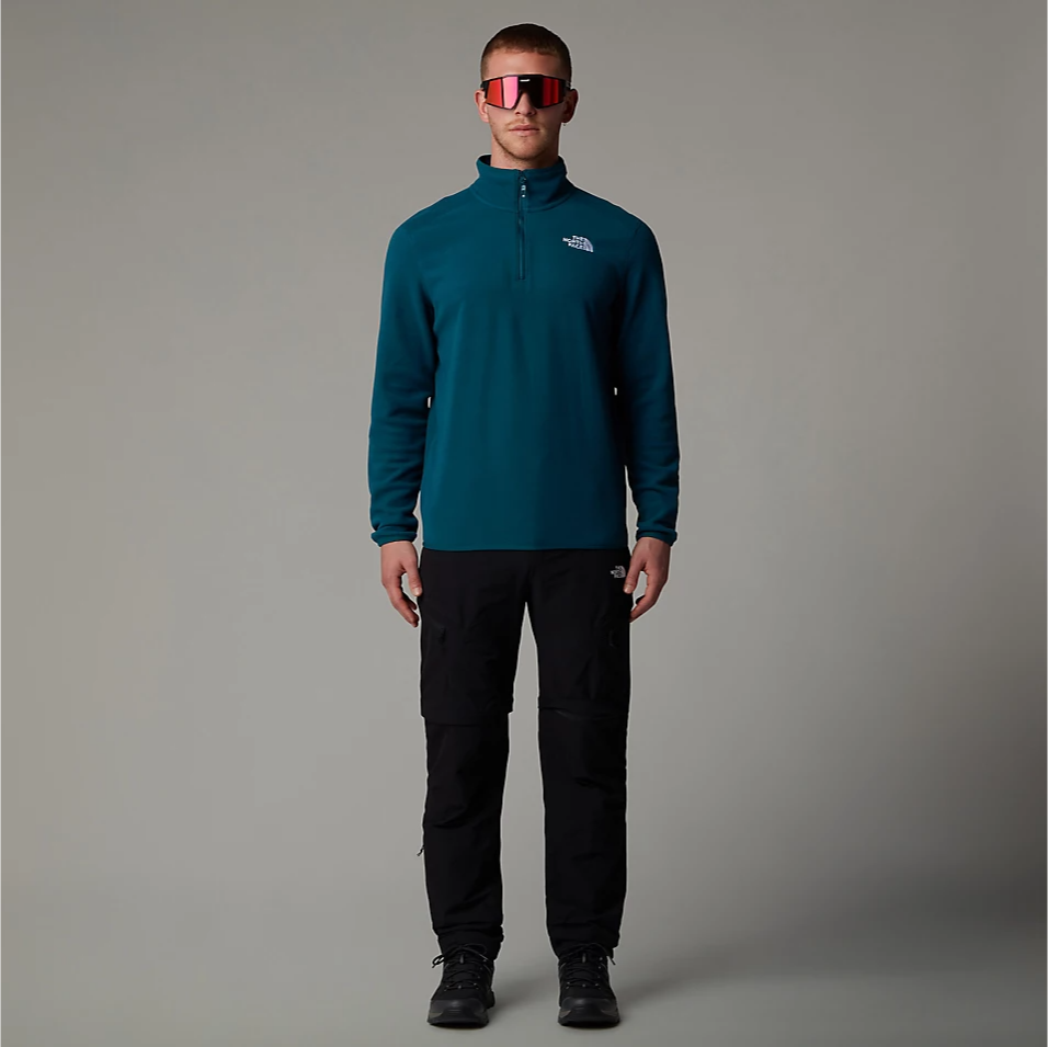 Mens 100 Glacier 1/4 Zip Fleece (Midnight Petrol)