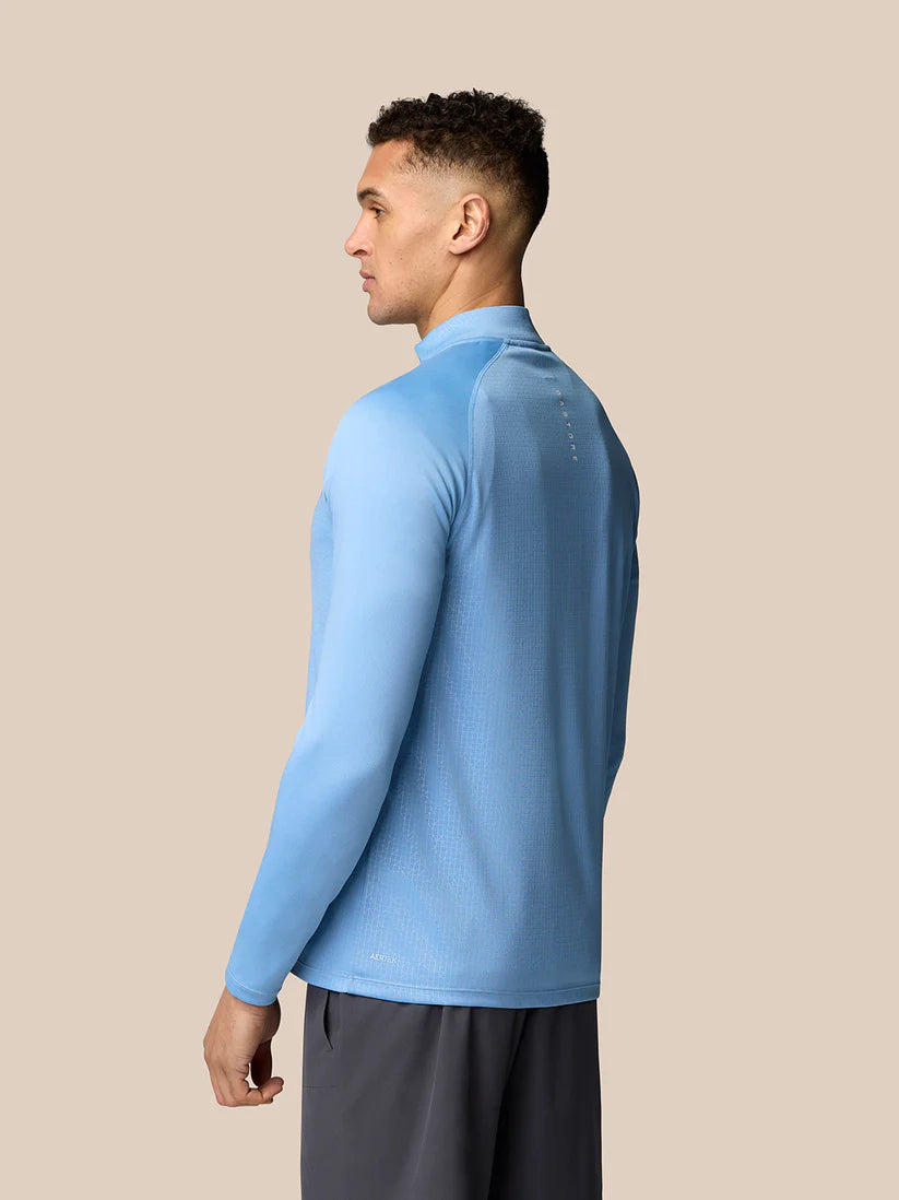Mens Adapt Training 1/4 Zip Top (Sky Blue)