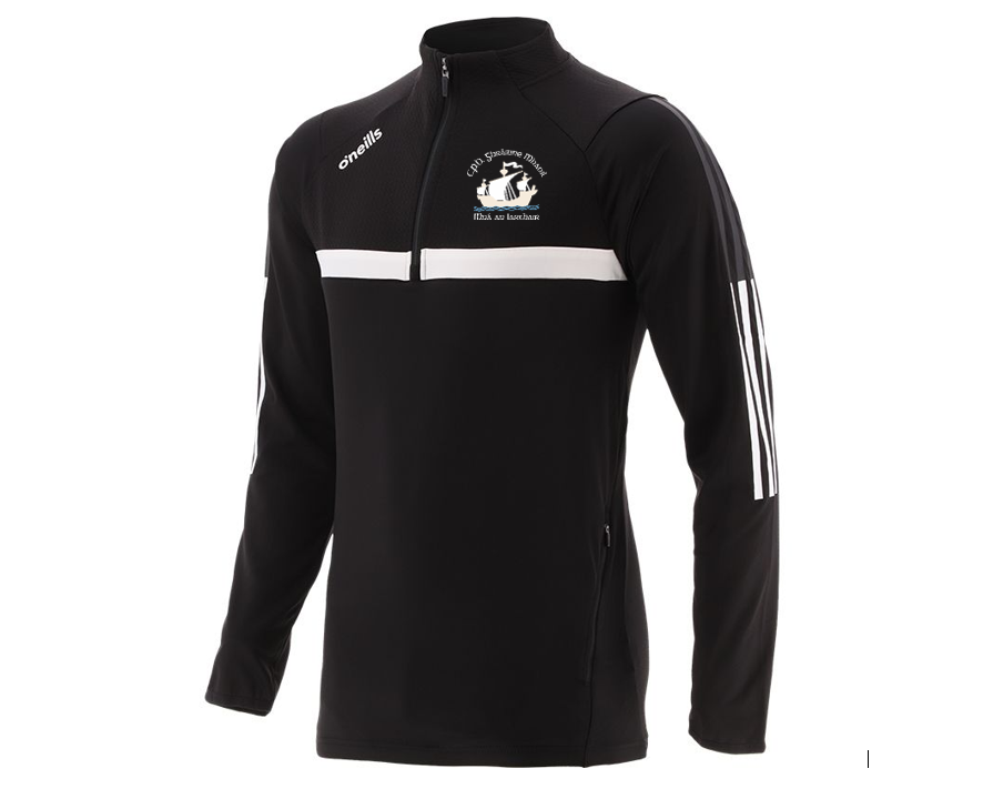 Grainne Mhaols Focus Brushed Half Zip Top (Black/White)