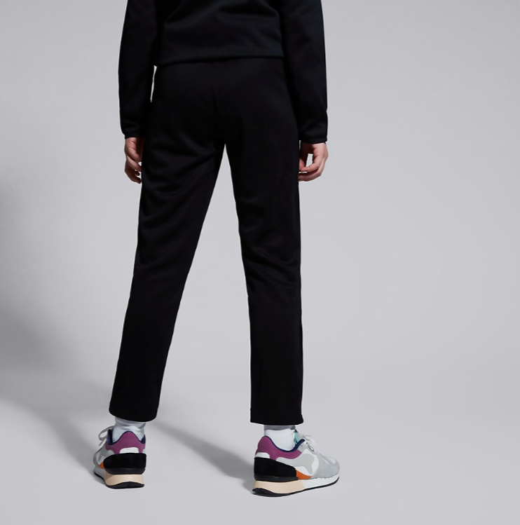 Junior Unisex Stretch Tapered Polyknit Pant (Black)