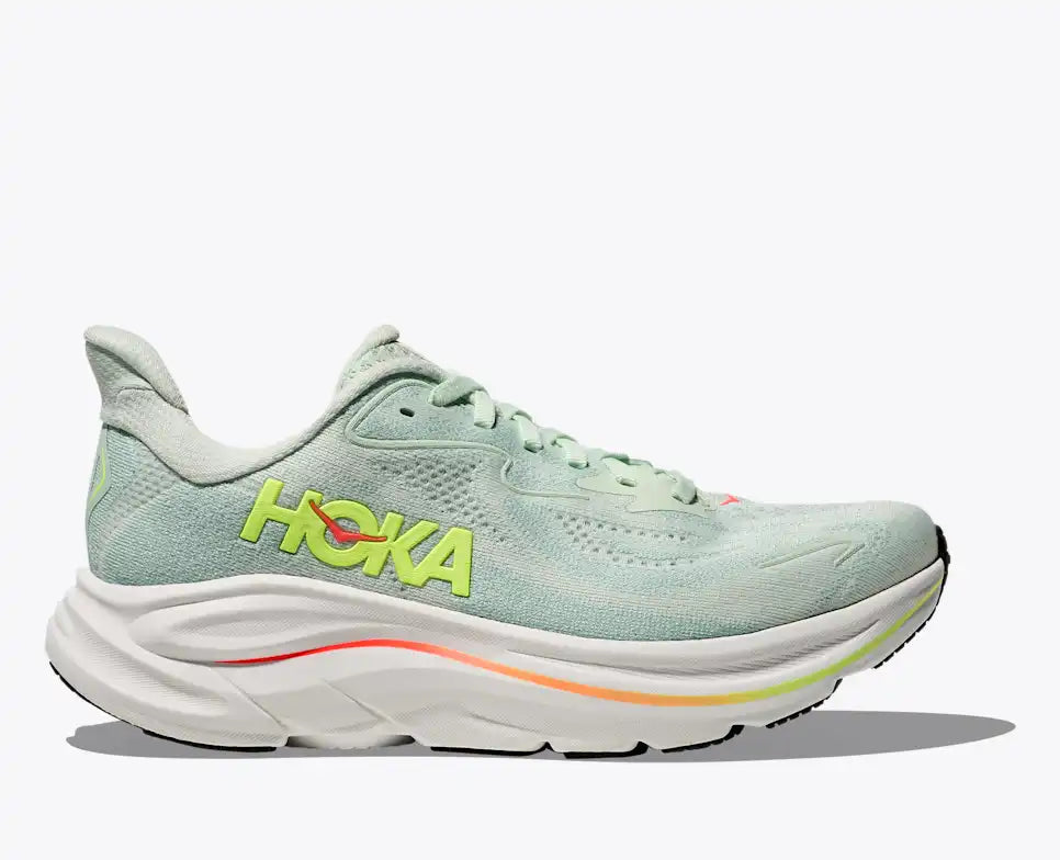 Womens Clifton 10 (Sea Glass/Neon Flame)