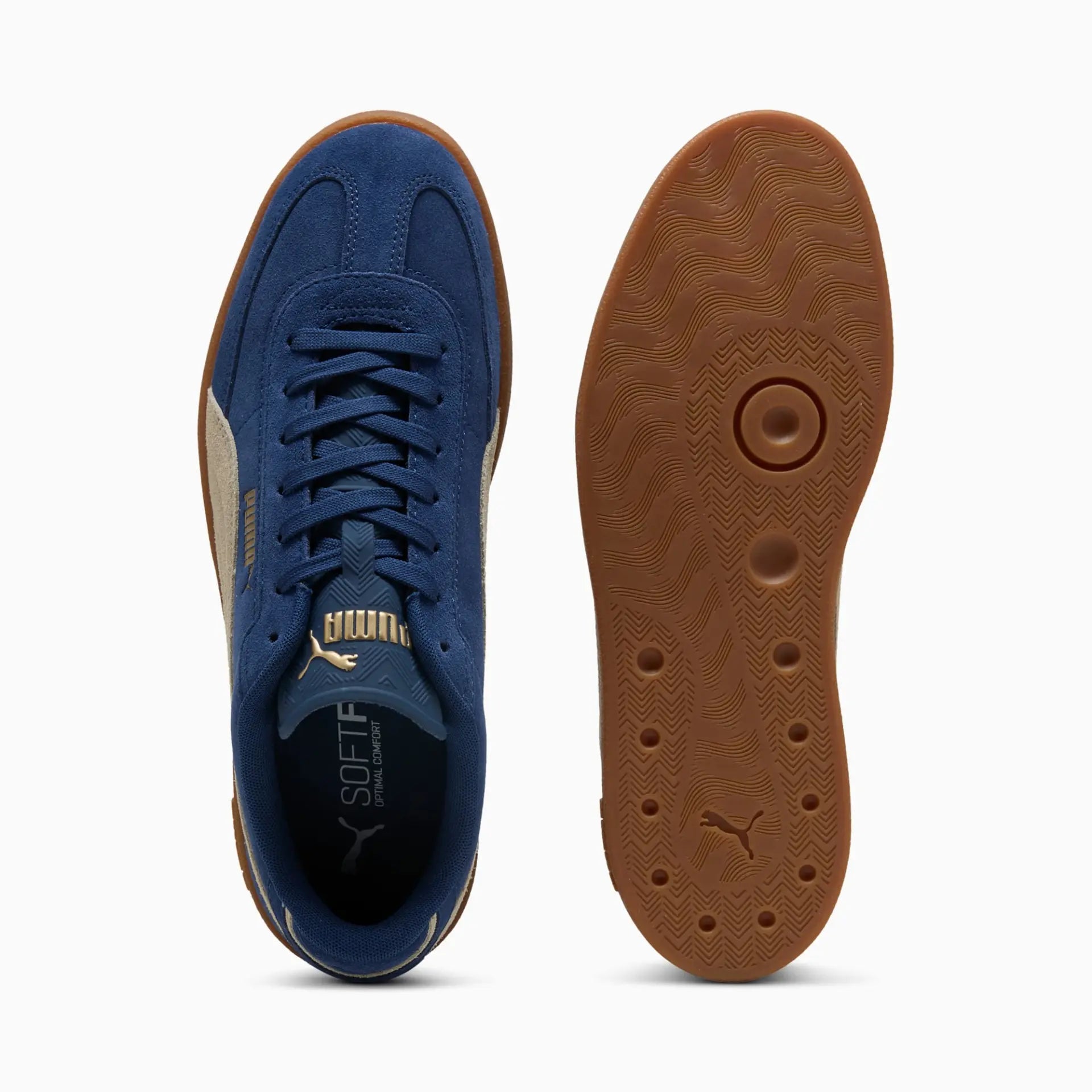 Mens Puma Club II Era Suede (Navy/Beige)