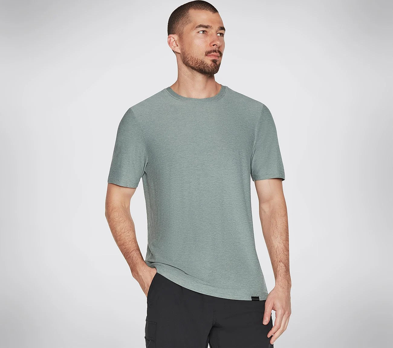 Mens Go Dri All Day Tee (Green/Black)