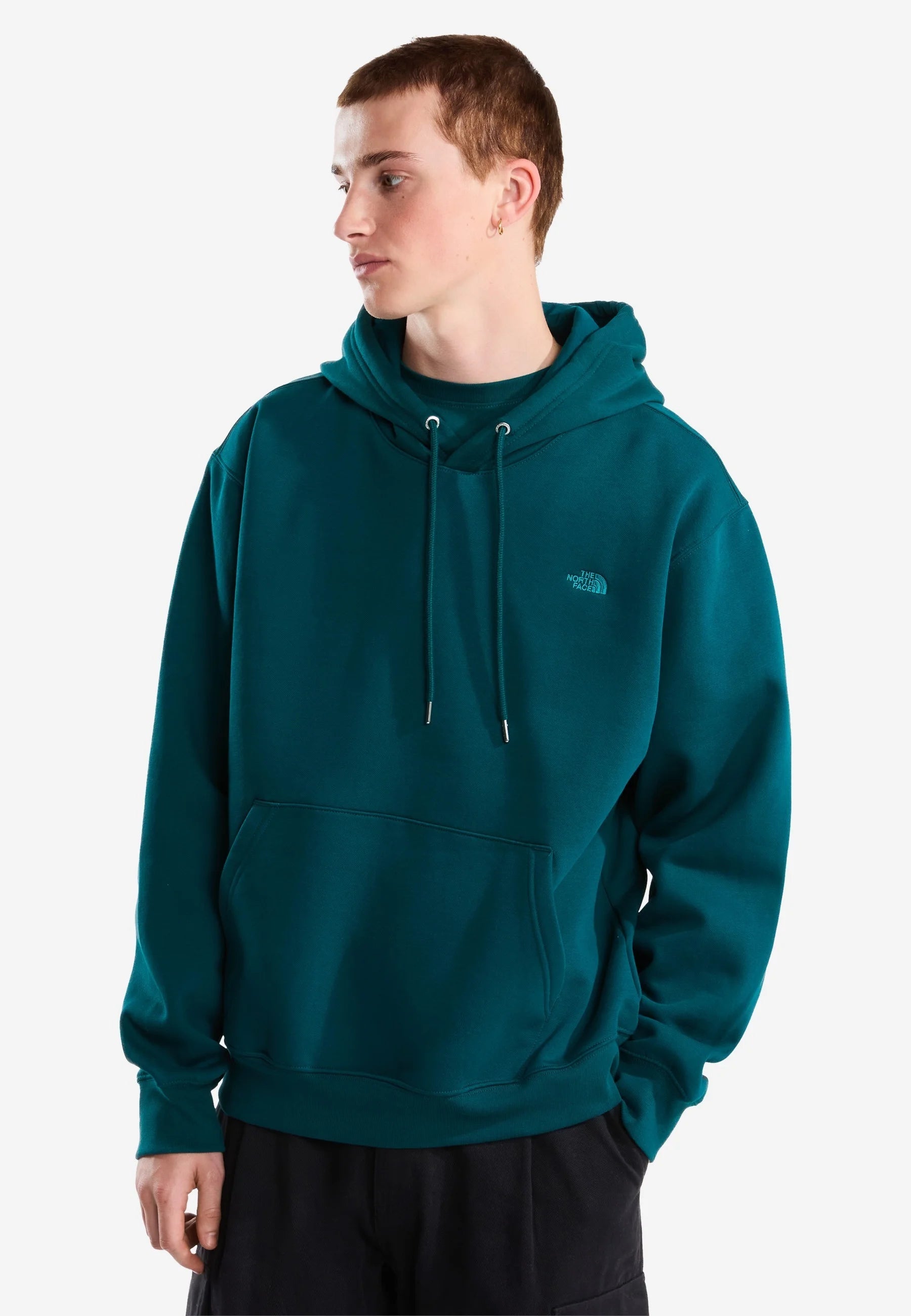 Mens Essential Simple Dome Relaxed Hoodie (Pacific Teal)