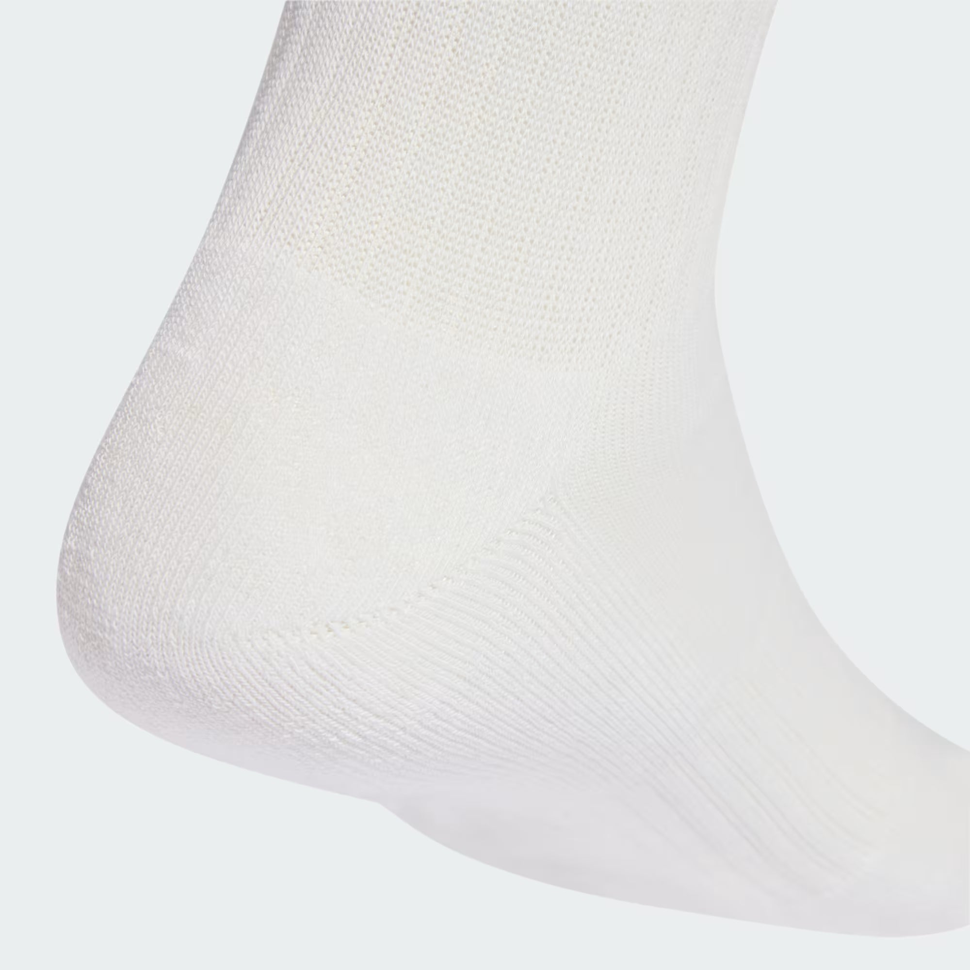 Unisex 3 Stripes Cushioned Crew Socks 3 Pairs (White/Black)