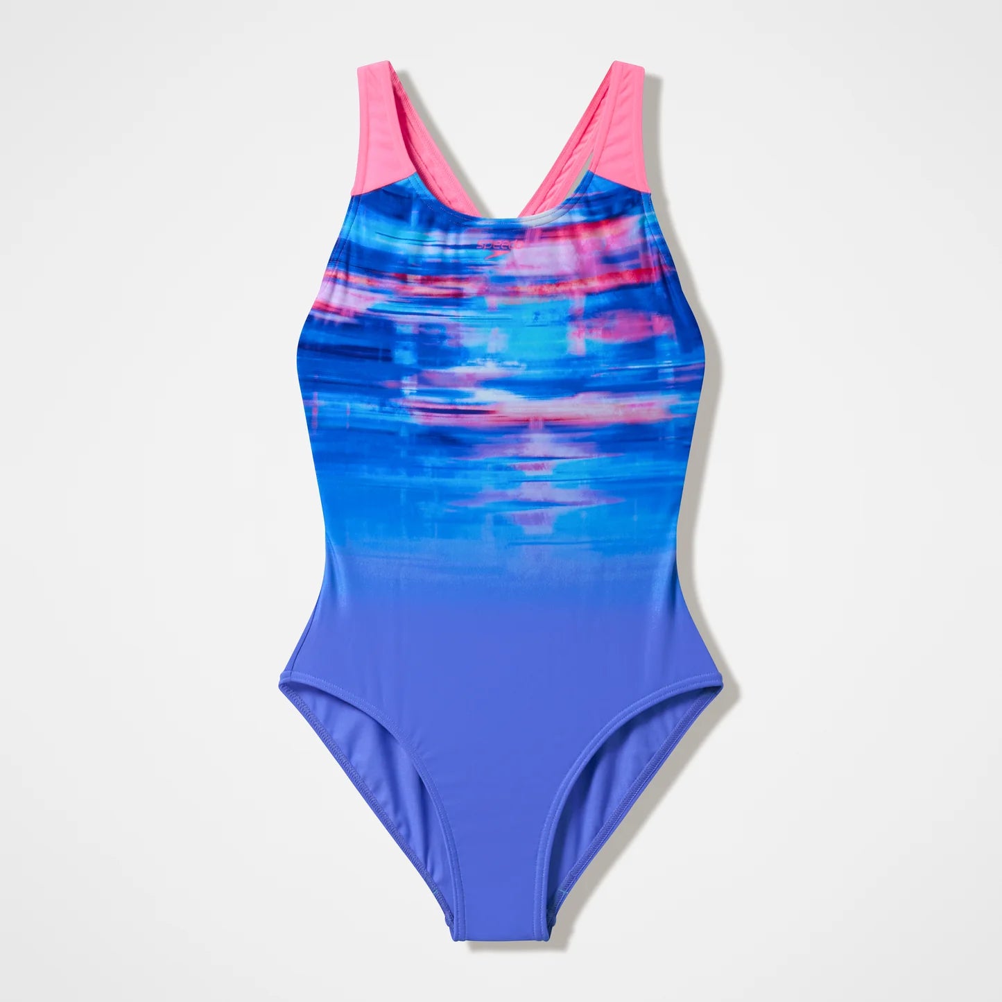 Girls Printed Splashback Swimsuit (Purple/Pink)