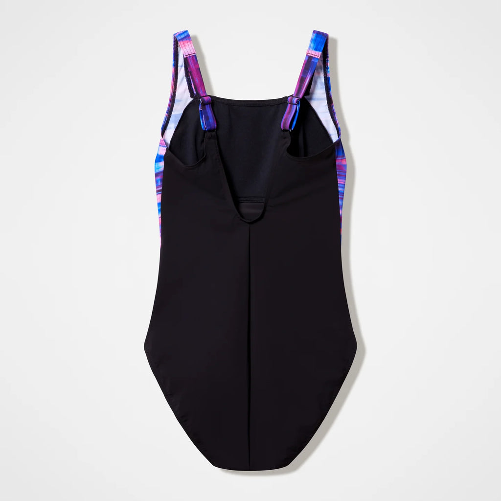 Women's Luna Lustre Printed Swimsuit (Black/Pink)
