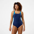Women's Luna Lustre Printed Swimsuit (Navy/Blue)