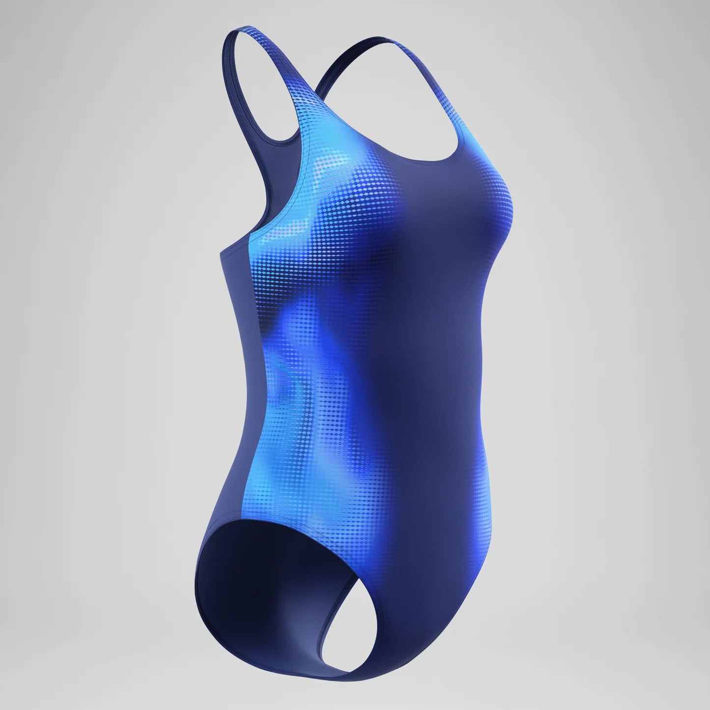 Womens Printed Medalist Swimsuit (Blue/Navy)