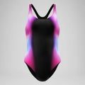 Womens Printed Medalist Swimsuit (Black/Pink)