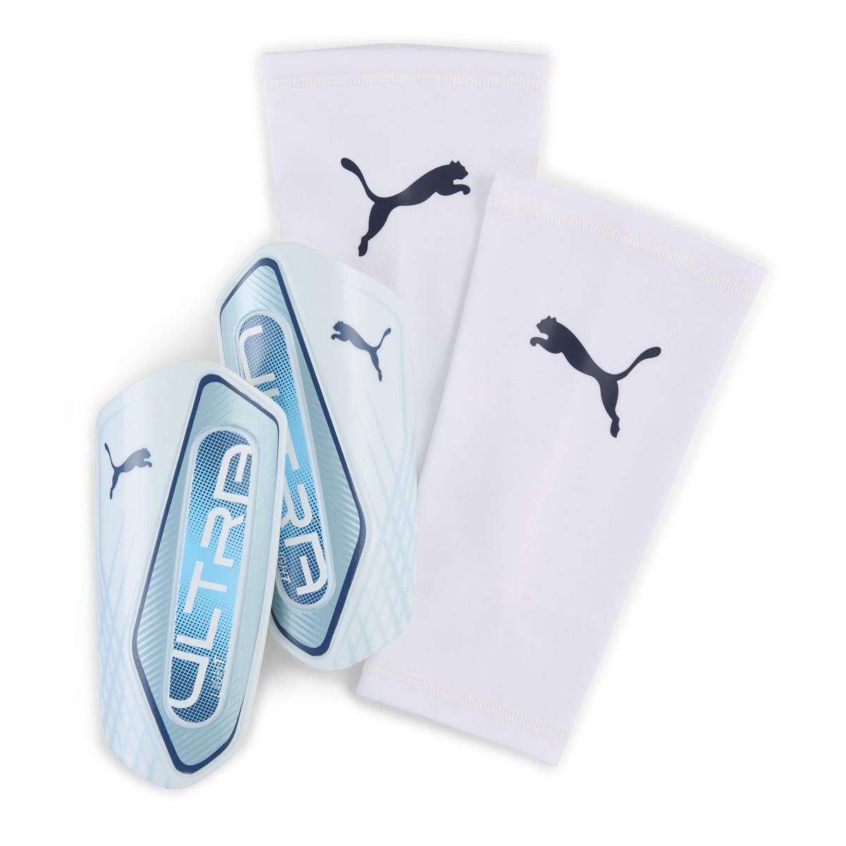 ULTRA Light Football Sleeves Shinguards (Icy Blue/White)