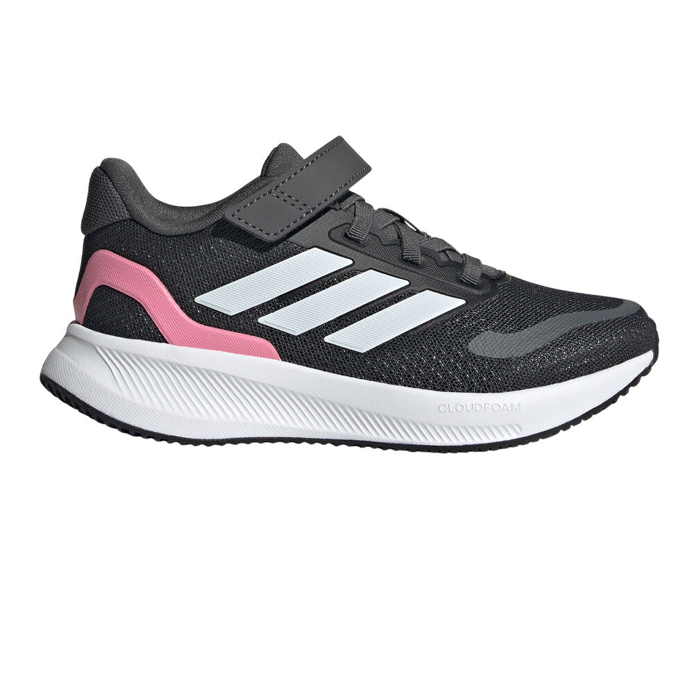 Junior Runfalcon 5 Trainers (Black/Pink)