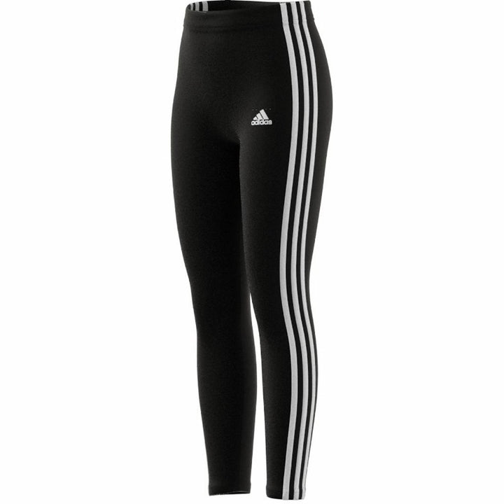 Girls 3 Stripe Leggings (Black/White)