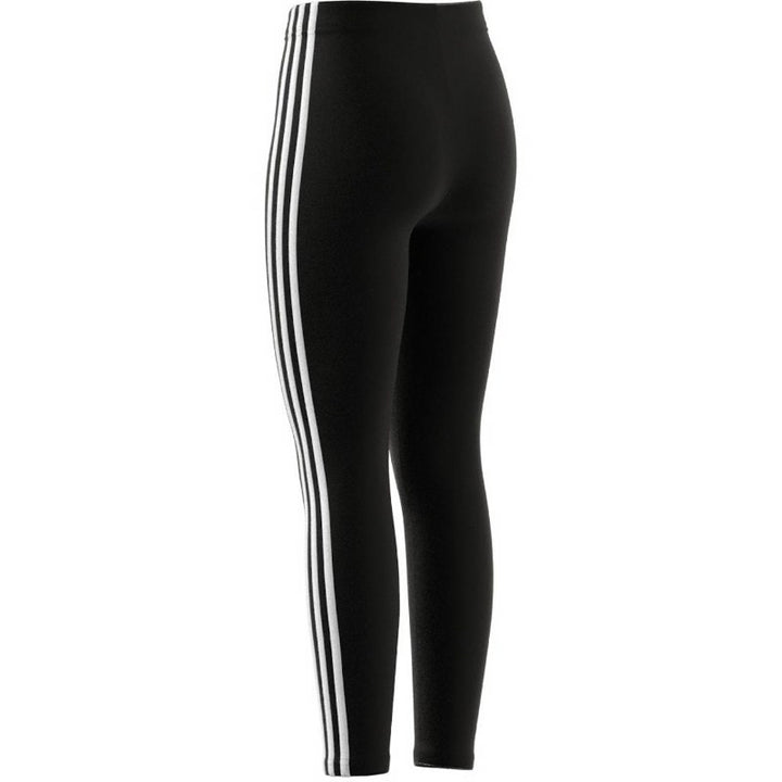 Girls 3 Stripe Leggings (Black/White)