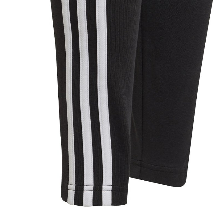 Girls 3 Stripe Leggings (Black/White)