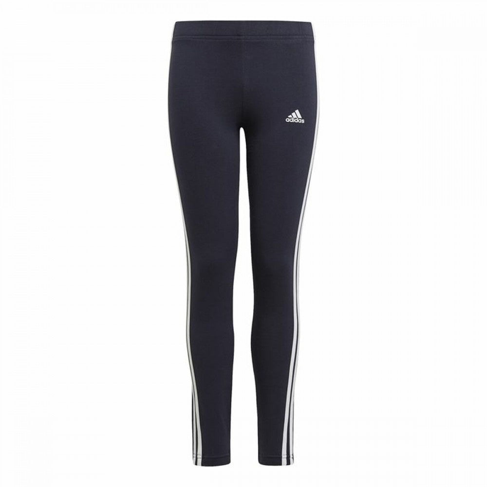 Girls 3 stripe Leggings (Navy/White)