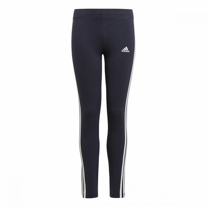 Girls 3 stripe Leggings (Navy/White)