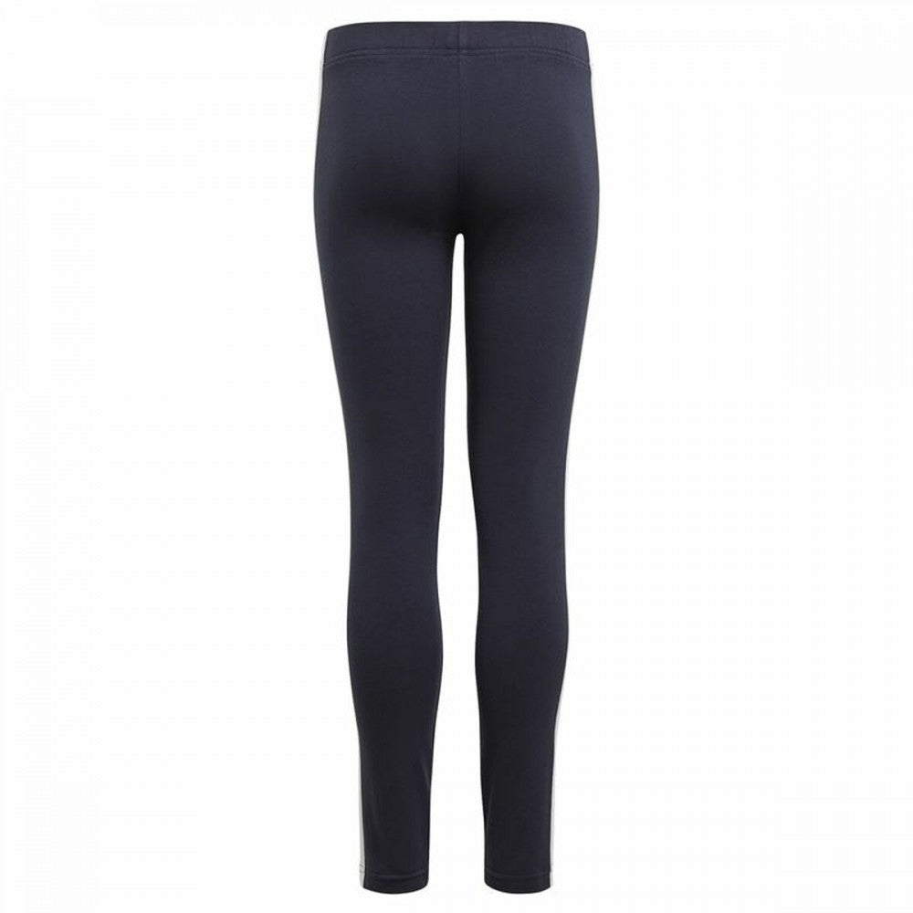 Girls 3 stripe Leggings (Navy/White)