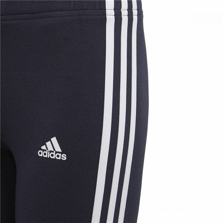 Girls 3 stripe Leggings (Navy/White)