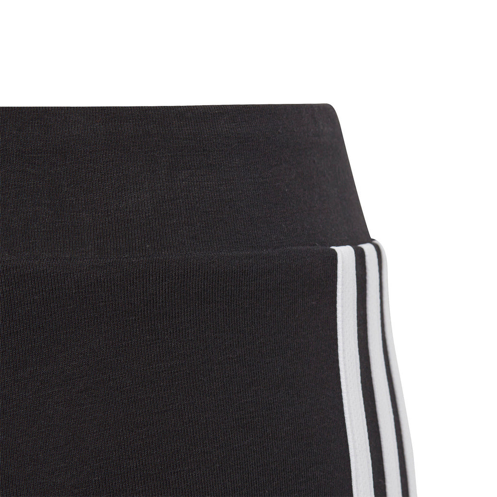 Girls 3 Stripe Shorts (Black/White)
