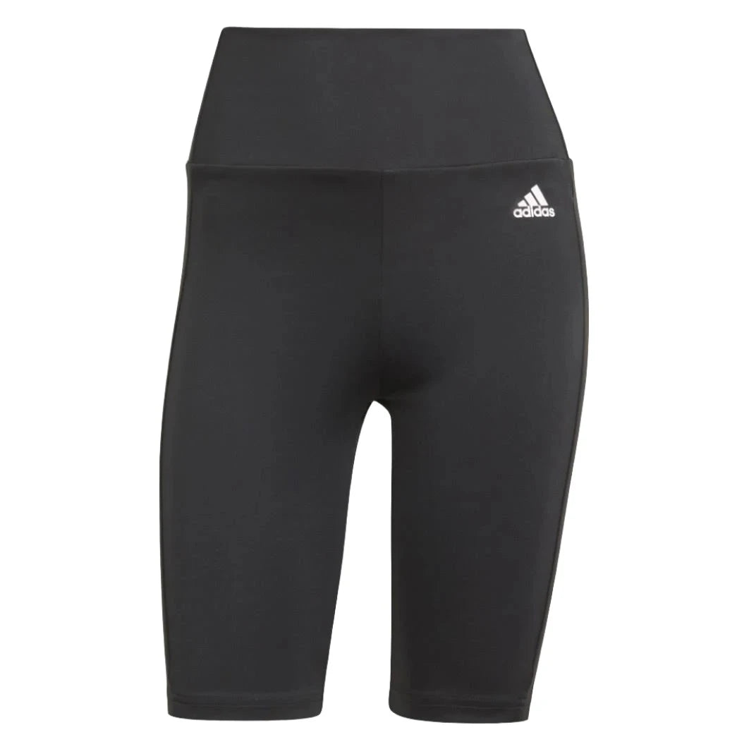 Womens 3 Stripe High Rise Short (Black/White)