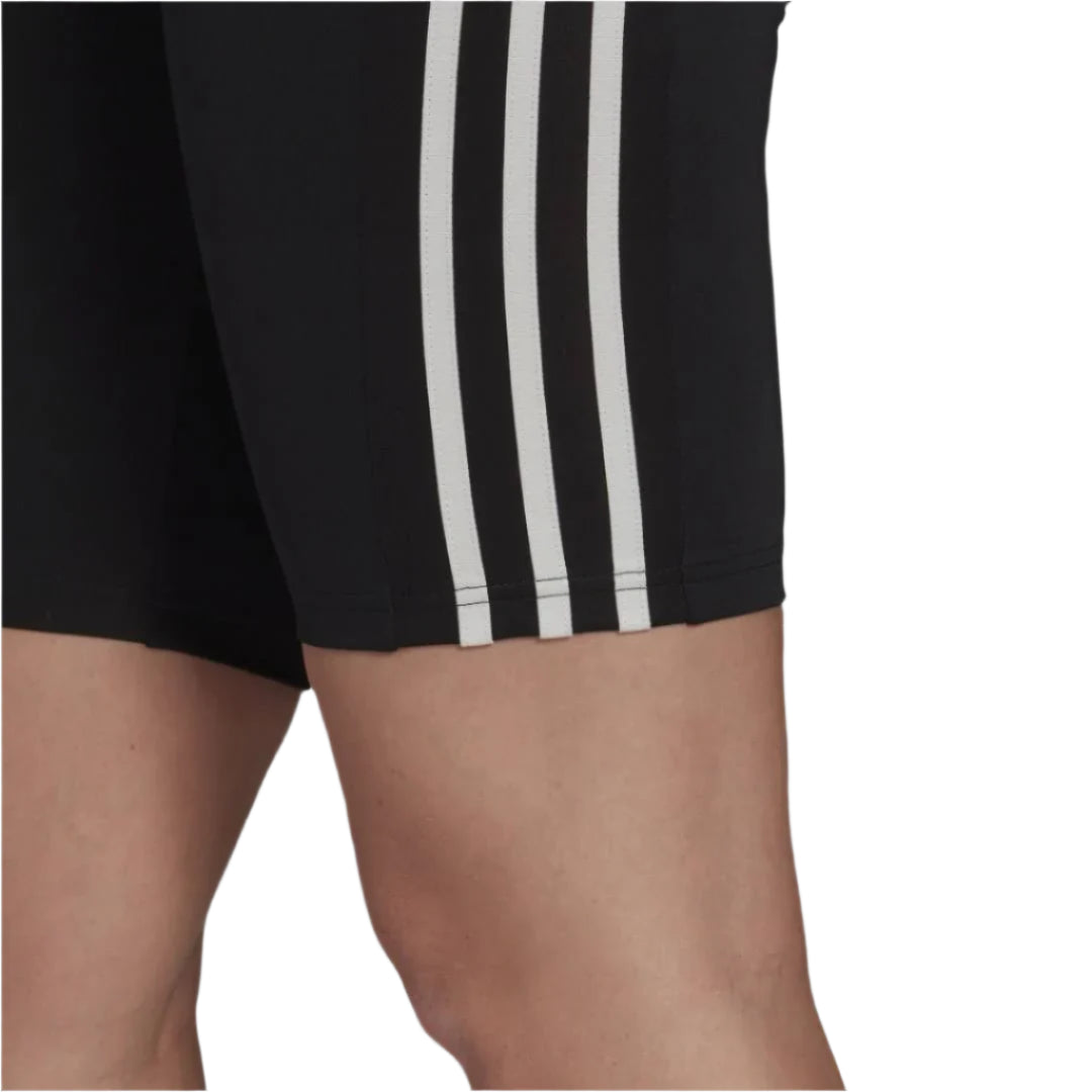 Womens 3 Stripe High Rise Short (Black/White)