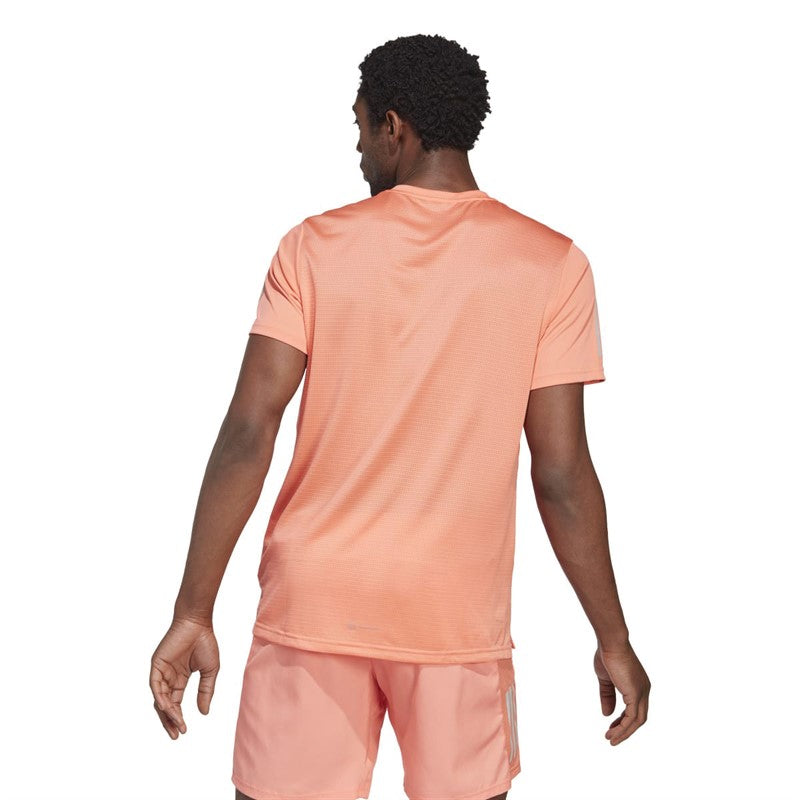 Mens Own The Run Tee (Coral/Sliver)