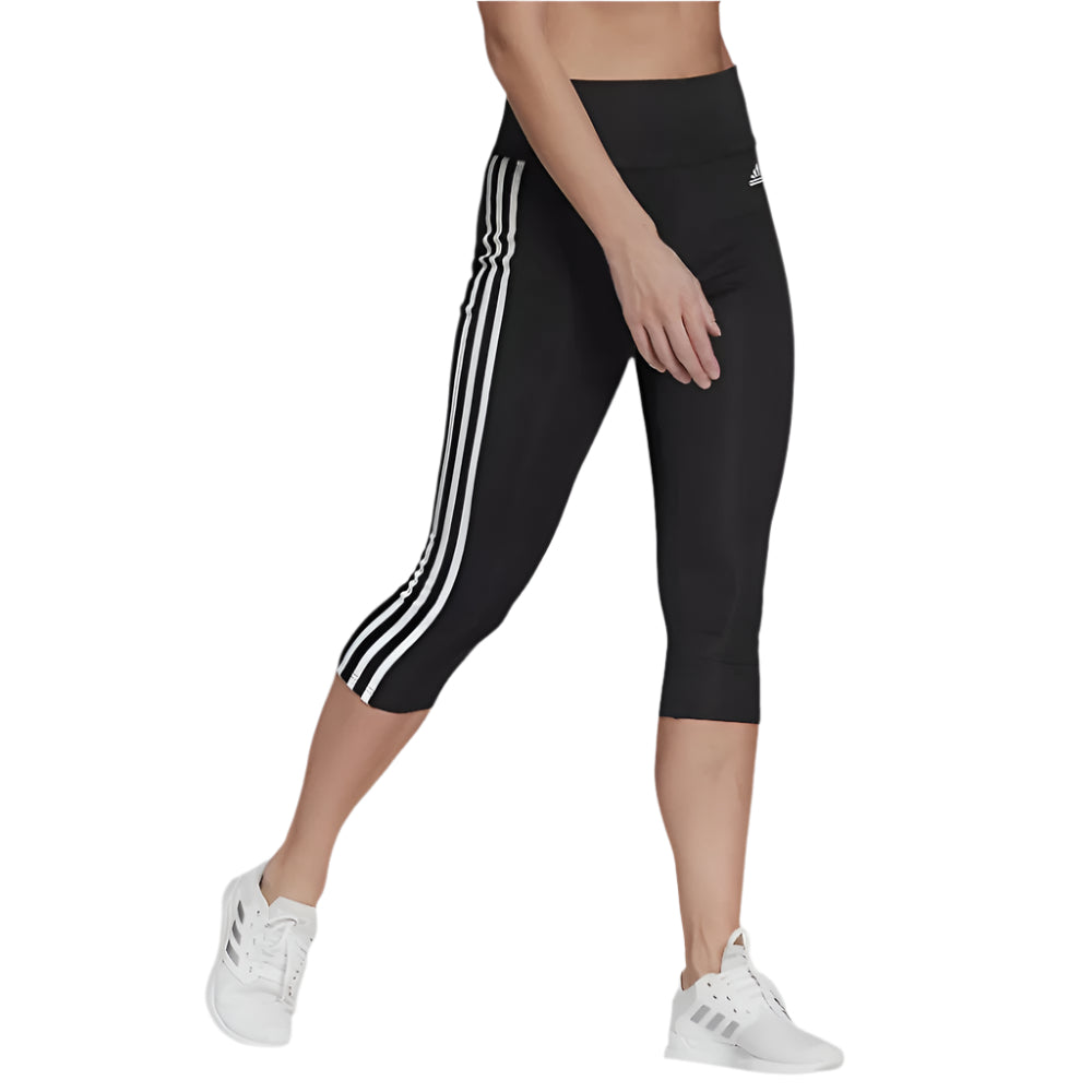 Womens 3 Stripe 3/4 Tight (Black/White)