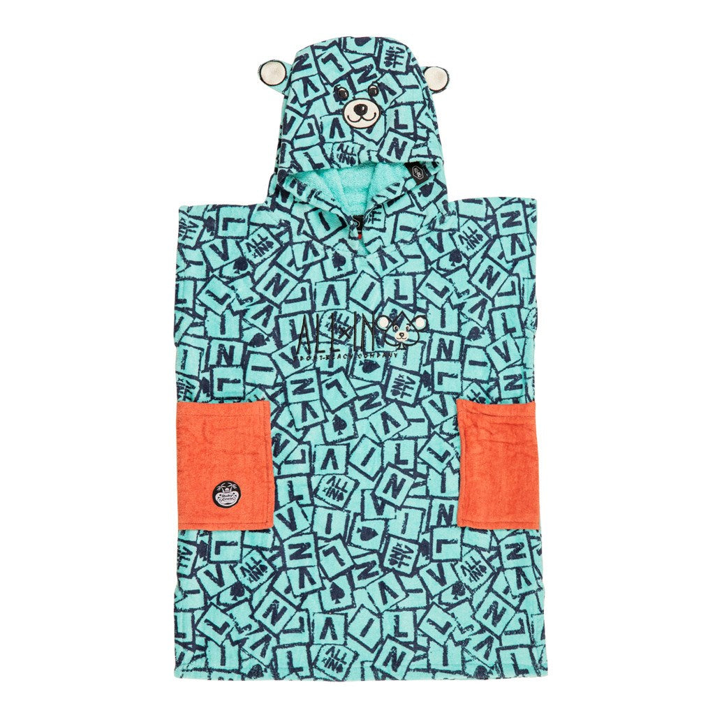 All in Baby Poncho (Blue/Navy)