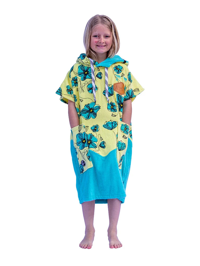 All In Kids Poncho (Yellow/Green)