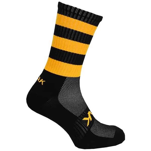 Shox Mid-Leg Football Socks (Black/Amber)