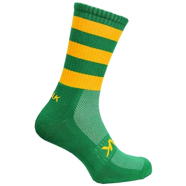 Shox Mid-Leg Football Socks (Green/Gold)