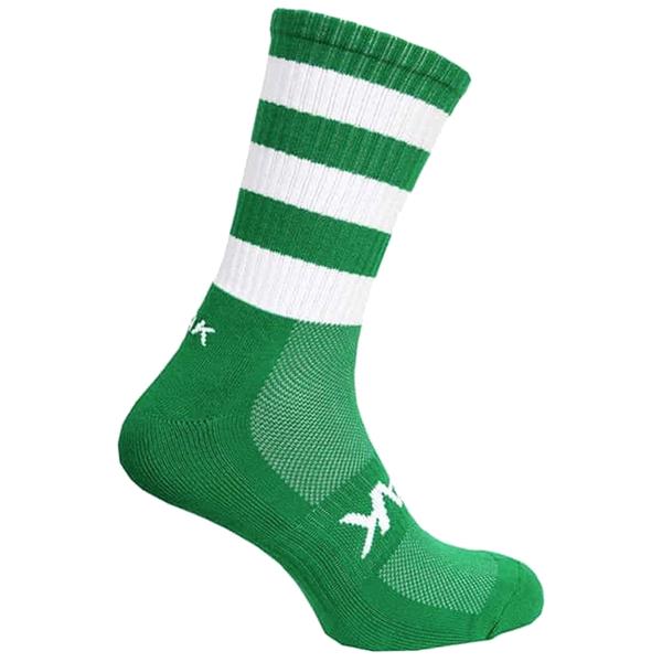 Shox Mid-Leg Football Socks (Green/White)