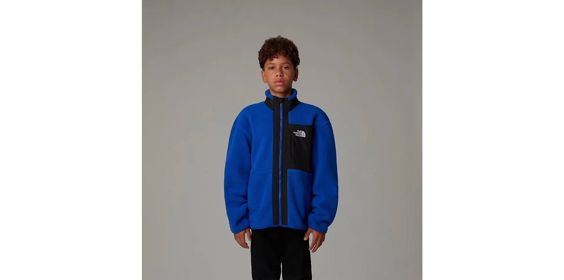 Boys Yumiori Full Zip Fleece Jacket (Blue/Black)