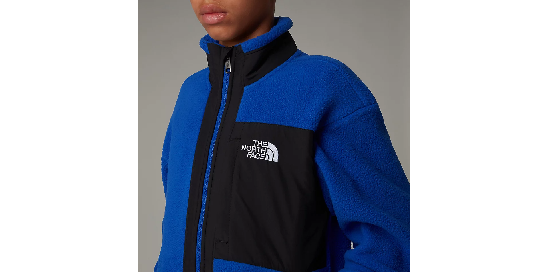 Boys Yumiori Full Zip Fleece Jacket (Blue/Black)