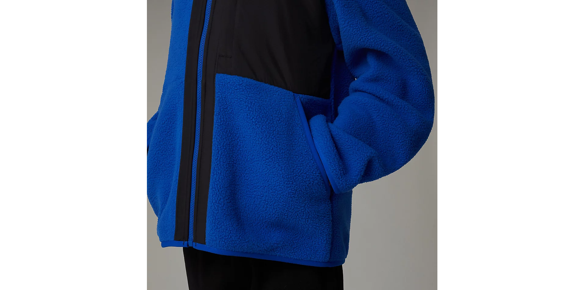 Boys Yumiori Full Zip Fleece Jacket (Blue/Black)