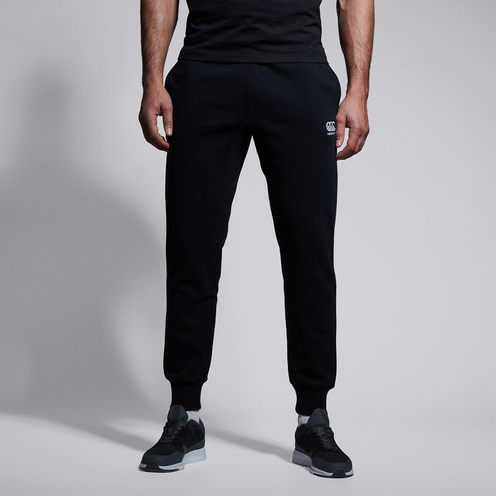 Mens Tapered Cuffed Pant (Black)