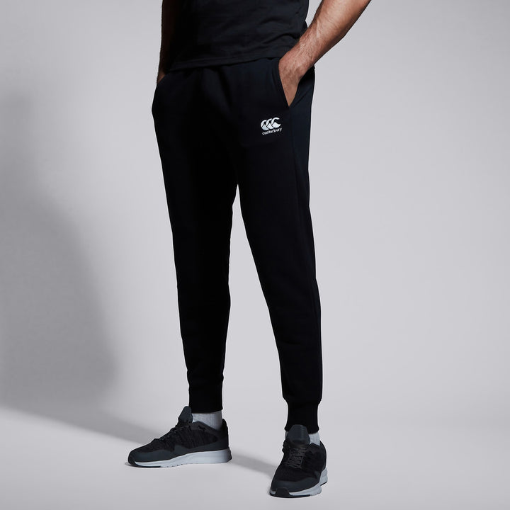 Mens Tapered Cuffed Pant (Black)