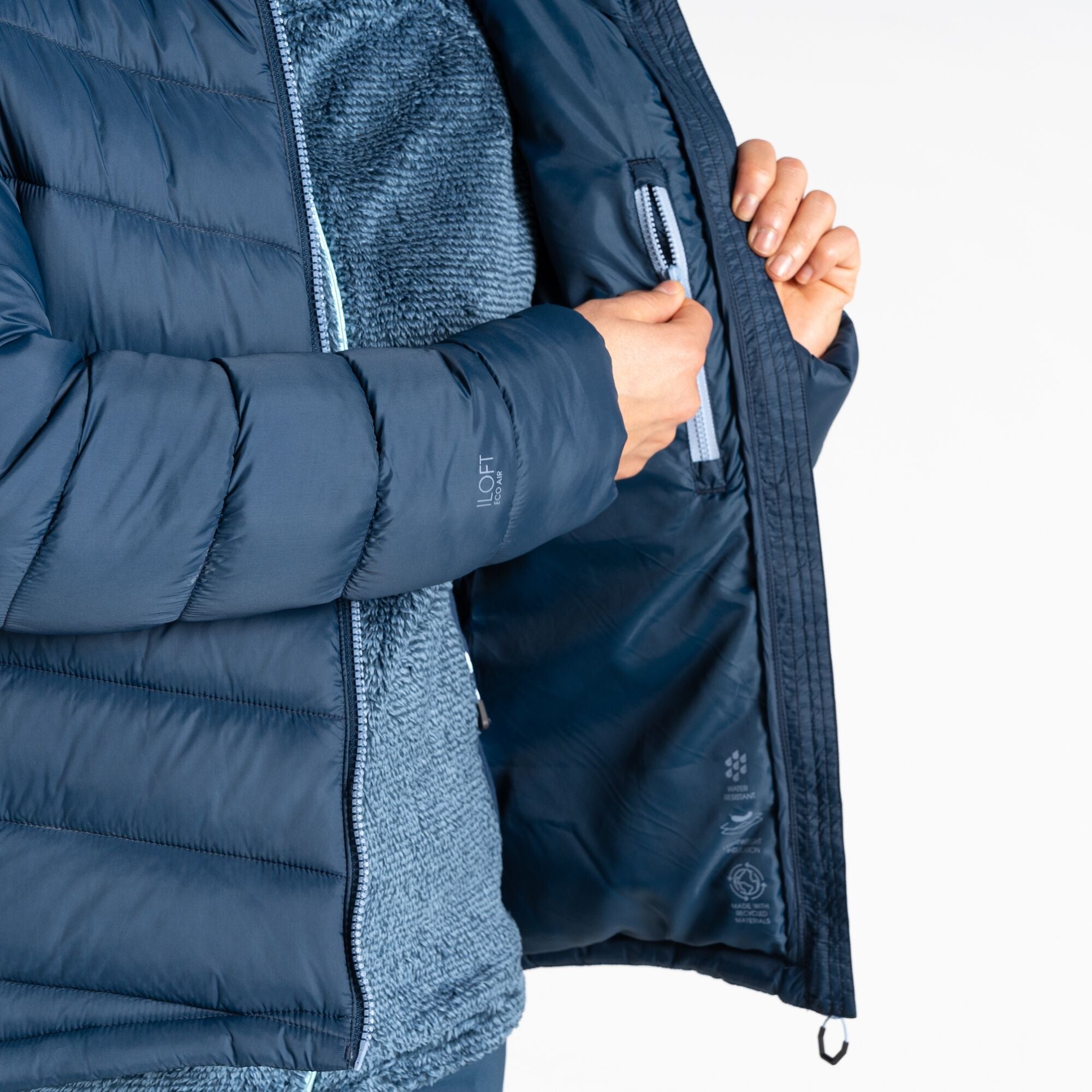 Womens Torreck Mountain Baffled Jacket (Moonlight Denim)