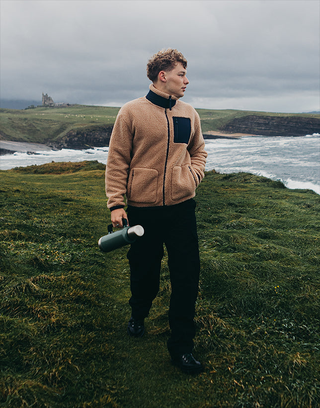 Mens Industry Fleece Jacket (Sandstone)