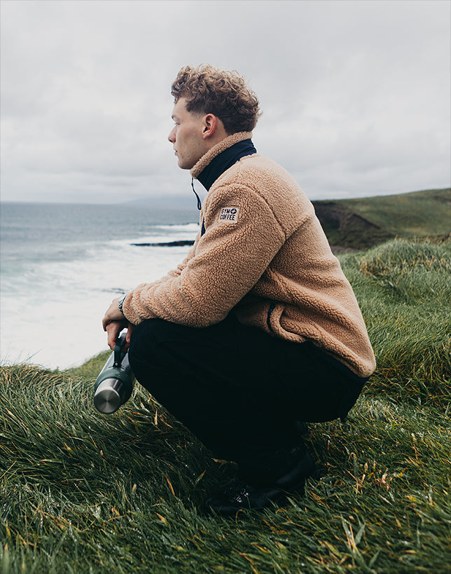 Mens Industry Fleece Jacket (Sandstone)