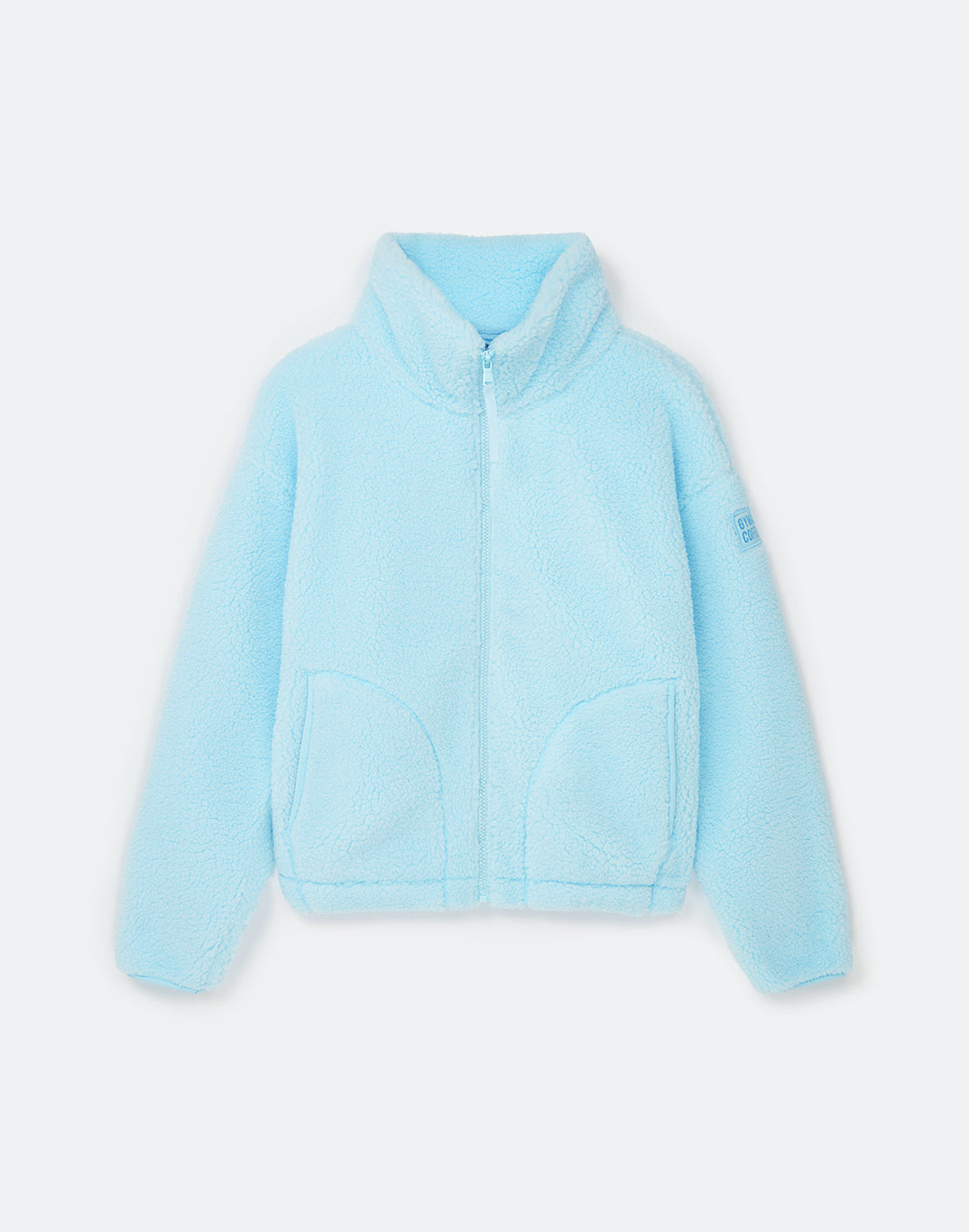 Womens Industry Fleece High Collar Jacket (Baby Blue)