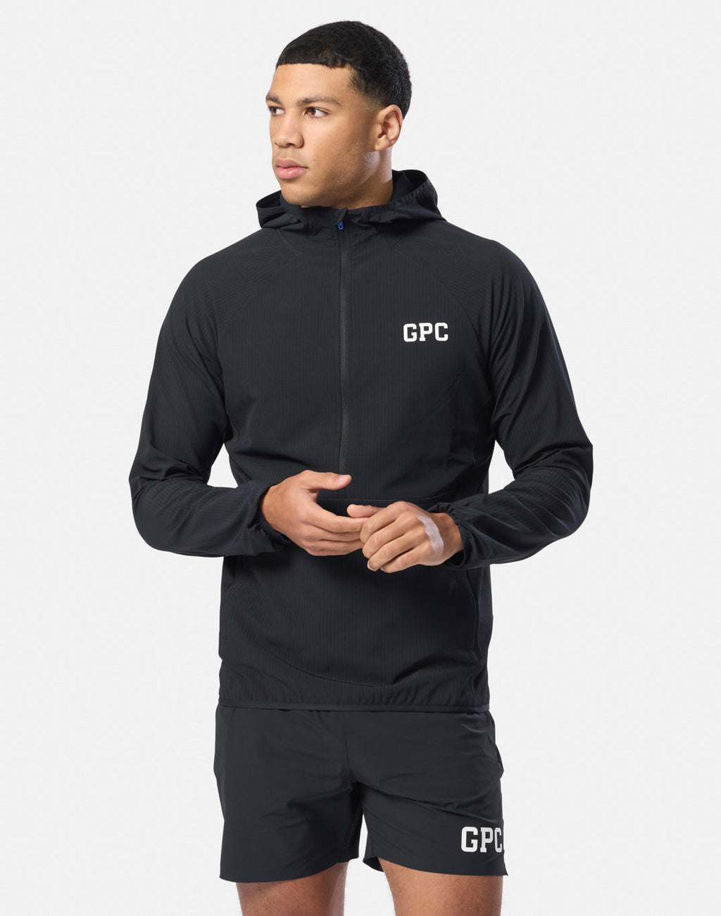 Mens GPC Train Hooded Midlayer (Black)