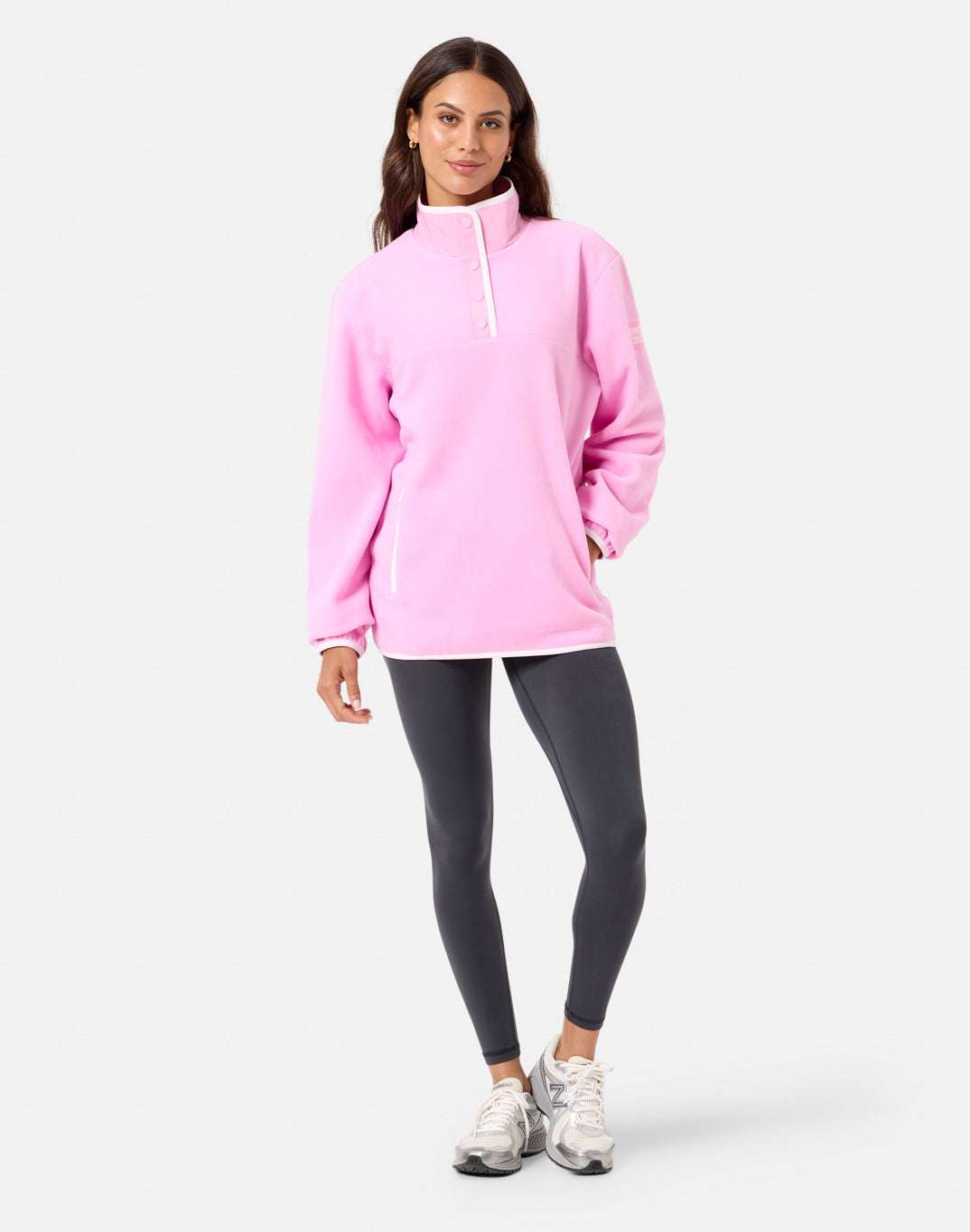 Half Snap Polar Fleece (Cotton Candy)