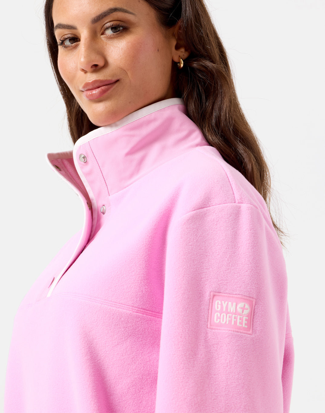 Half Snap Polar Fleece (Cotton Candy)