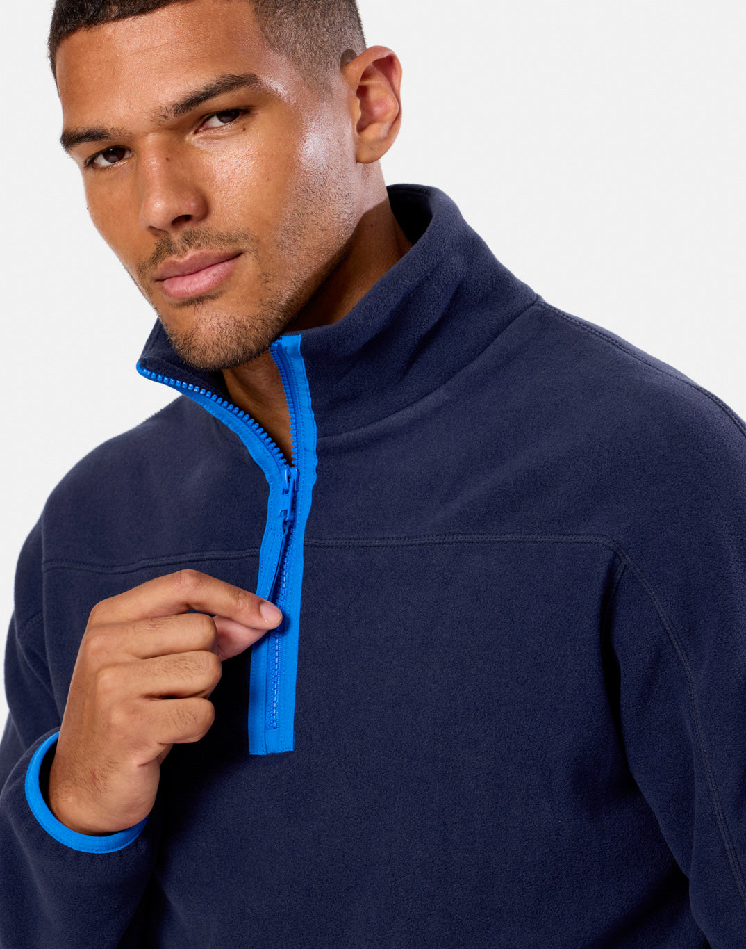 Unisex Half Zip Polar Fleece (Twilight Navy)