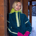 Womens Industry Fleece Half Zip (Deep Teal)